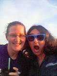 taken pre-conference waiting for the bus at UM-Dearborn. I’m on the left, Lois is on the right, Alyssa Camp on left.